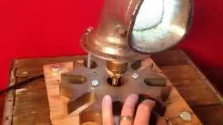 Unique Cool Gear Reclaimed Wood Metal Desk Steampunk Lamp