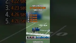 Top 5 fastest 40 yard dash times since 2010