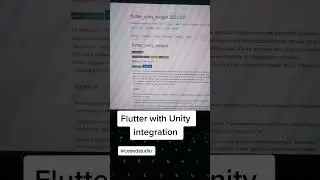 flutter and unity integration, 