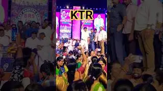 KTR Entry | Bathukamma CelebrationsAt Tankbund #shorts #ktr #bathukamma