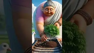 The Pigeon and Grandma Jamun Tree on the Railway Track | Animated Story #pigeon #grandmother #shorts