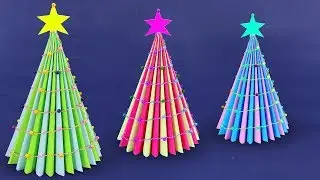How To Make A Paper Christmas Tree For Decoration - Paper Christmas Crafts