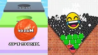 Blob Merge 3D vs Ball Run Infinity Satisfying Games vs Hide Ball brain teaser puzzle games