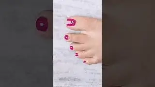 Easy toe nail art #footnailart #pedicure #nailtutorial #toenailart #viralvideo #shorts #foot #diy