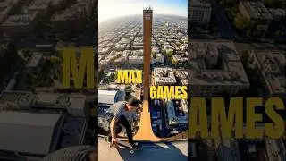 🛹⚠️MAX GAMES: DROP IN FROM SKY☁️ #skateboarding #maxgames #extremesports #shorts #viral #trending