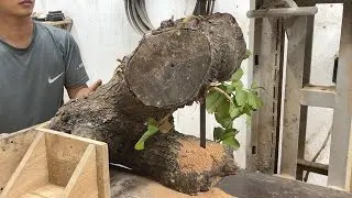 Unique & Fancy Wood Recycling Project // Make A Beautiful Coffee Table From A Strange Piece Of Wood