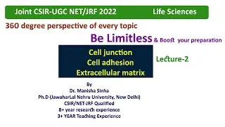Cell junction, cell adhesion and extracellular matrix|| CSIR UGC NET/JRF|| Dr. Manisha Sinha||