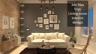 3DS Max Living Room interior Tutorial Vray Render