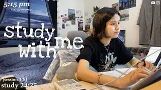 LIVE study with me/ 스터디윗미📚/ pomodoro 60-10/ 천둥,빗소리asmr