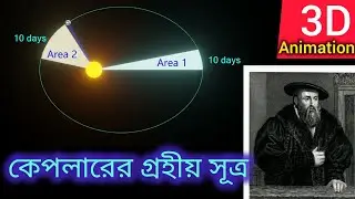 কেপলারের সূত্র। Kepler's Law of Planetary Motion in Bengali. Class 11 Physics. NEET, JEE MAIN, SSC