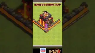 BOMB VS SPRING TRAP CLASH OF CLANS | #shorts #shortfeed