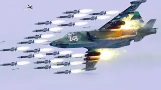 Terrifying! Su-25 Aircraft ground attack launch strikes in conflict zone