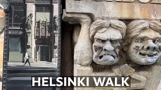 HELSINKI walk in center; from KAISANIEMI to ULLANLINNA + K1 Museum, May 2024 
