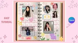 How to make Digital Scrapbook using Canva 🌸🎀