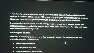 PARTHASARATHY R S Fortune Advisorz stock market course review