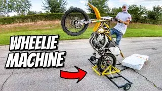 TESTING A DIRT BIKE WHEELIE MACHINE !