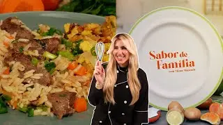 Como fazer um Arroz Caldoso com Carne e Farofa Crocante | Chef Milena Majzoub | Sabor de Família