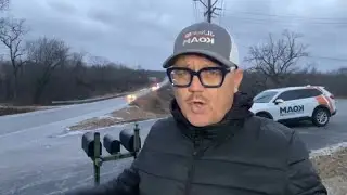 Live: Bridges Ice First! Center Creek bridge crash as roads are freezing