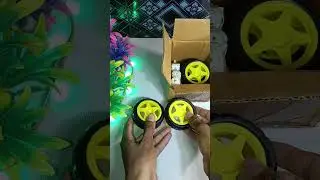 4 &times; Bo Geared motor with || 4 &times; wheel unboxing || Electronic hobby kit 🤑
