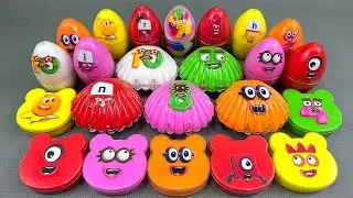 DIY Numberblocks Rainbow Slime! Satisfying Color Mixing Challenge with Clay ASMR