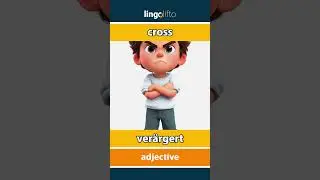 🇬🇧🇩🇪 cross - ver&auml;rgert : learn English : Lernen wir Englisch : vocabulary builder