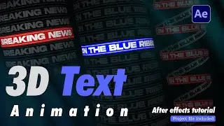 After effects tutorial - 3D text animation