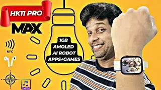 HK11 PRO Max Review 🔥 Super Amoled Display | Ai Robot | Gallery | Storage | Recorder | Apple
