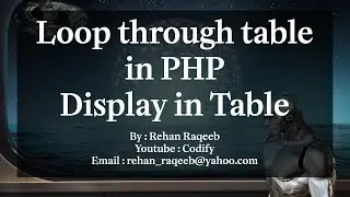 How to fetch record from database and display in HTML table | PHP BASICS | PHP for beginners 4