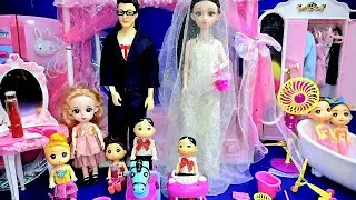 24/7 LIVE🔴 Satisfying with Unboxing ASMR Barbie Princess Dress Up Playset Cute Dolls Bed & Wardrobe