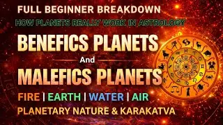 Astrology Basics for Beginners: Benefics, Malefics, Elements, Karakatva & Planet Behaviour Explained