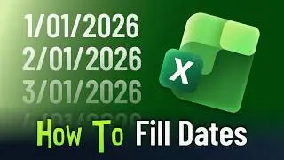 How to Auto Fill Dates in Excel (Drag Fill Handle Tutorial)