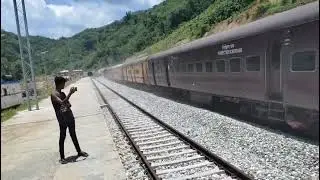 Sairang-Hortoki section CRS trail speed of 111kmph.#beautiful #Katlicherra #indian #railway