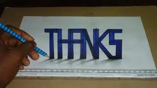 3d art on paper easy THANKS trick - Danillusion 