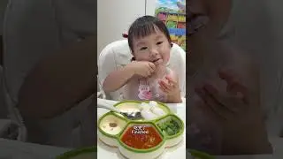 Baby's BIG Dinner! 🍽️ Self-Feeding Ribs & Veggies Like a Pro#baby #cute #food #babylunch