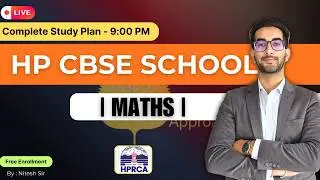 HP CBSE Maths Teacher 2026 | Complete Study Plan By Nitesh Sir | Free
