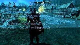 Skyrim: How to fix Follower Hunting Bow bug (PC ONLY)