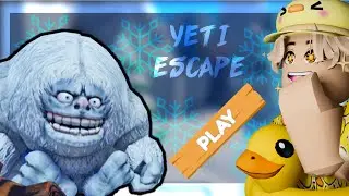 Голодный Йети хочет меня съесть, но я убегу!//Roblox//Yeti's village escape obby
