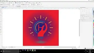 how to make creative light bulb vector image logo Coreldraw #coreldraw #photoshop #illustrator