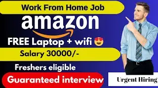 amazon work from home jobs |free laptop 😍 | remote jobs