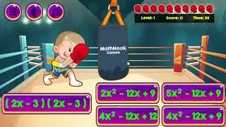 Math Boxing Quadratics Math Game Overview