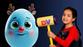 Surprise Eggs Kids Songs | Nursery Rhymes | Santa distributes gifts | Dv billion