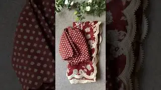 Threads maroon hand block printed saree  #threadslabel #saree