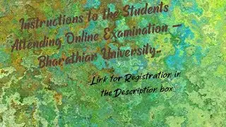 Instructions to the Students Attending Online Examination-Bharathiar University, Coimbatore-(Tamil)