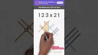 Math Tricks - Multiplication Tricks - Japanese Method #3 - Easy Math Tricks - Math Hack #mathtricks