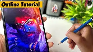 Pushpa 2 Drawing | Allu Arjun Drawing | Outline Tutorial