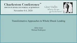 Transformative Approaches to Whole Ebook Lending