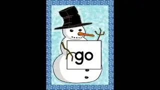 Master Dolch Pre-Primer Sight Words | Winter Fun with Snowman Flashcards List 2