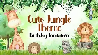 Cute Jungle Theme Birthday Invitation Only 500/-