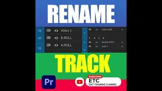 RENAME VIDEO AUDIO TRACK | ADOBE PREMIERE PRO | #shorts
