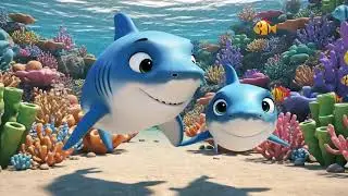 baby shark hunting#cartoon #animalcake #funnycartoon #animation